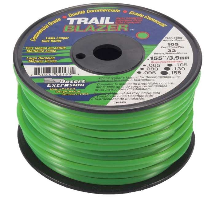 Trimmer line trailblazer™ round green .155" / 3.9mm