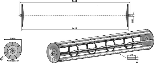 Cage rollers plain bars to fit