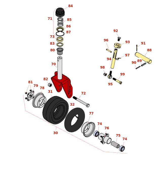 Toro Groundsmaster 3280-D Caster Wheels