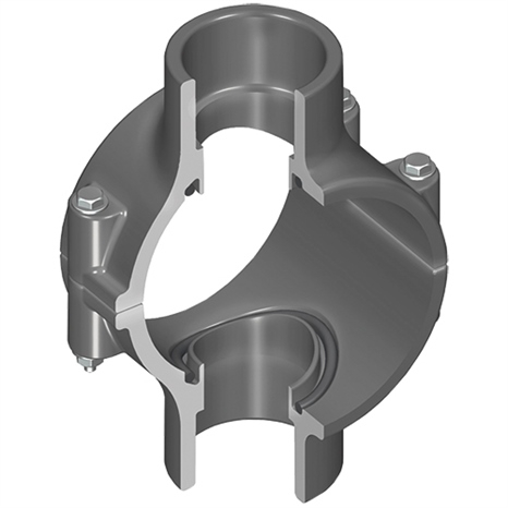 4x3 pvc clamp sdl d/o (soc) viton ss 