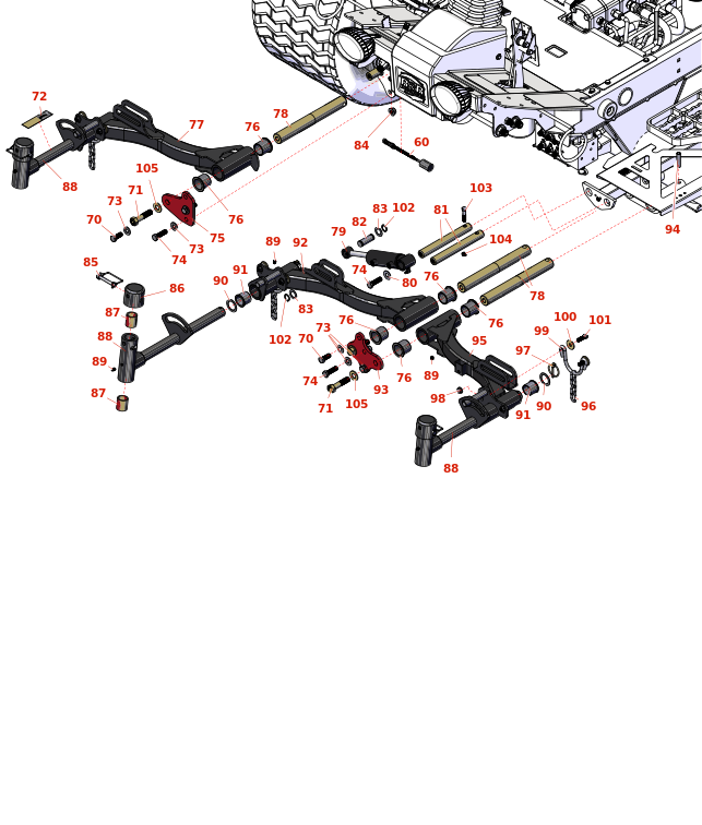 Toro Reelmaster 5410G Front Lift Arm