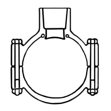 8x2-1/2 pvc clamp saddle (soc) vtn zn