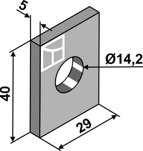 Spacer plate Ø14,2 fitting for Maschio / Gaspardo R17622341