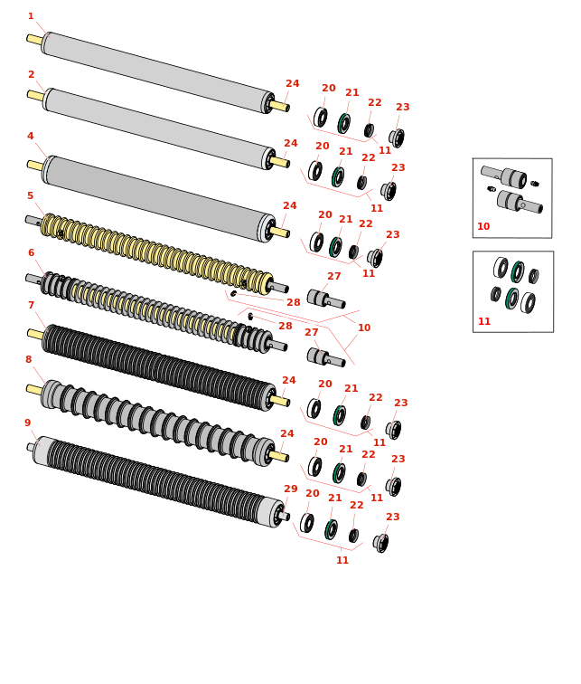 Toro Greensmaster eFlex 2100 Rollers