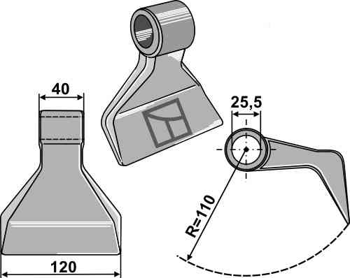 RDM Parts Hamerklepel passend voor Quivogne CTX25110