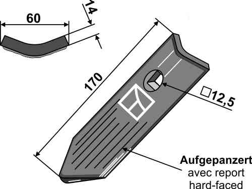 Bar-point share fitting for Lemken Dolomit 3371690