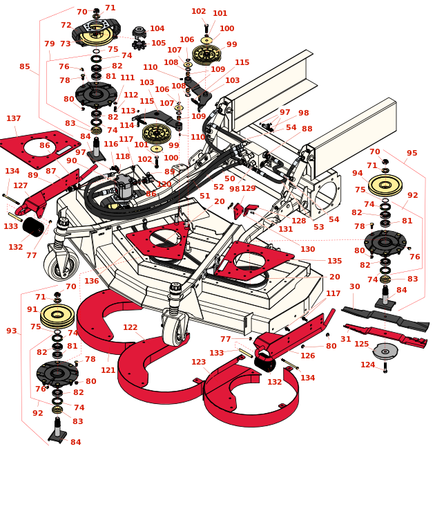 Toro Groundsmaster 4010-D Front Deck Hydraulics and Spindles