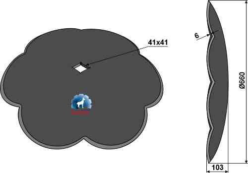 Cloverleaf disc Ø660x6