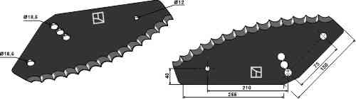 Futtermischwagenmesser - Hartmetall beschichtet geeignet für Mayer 300107