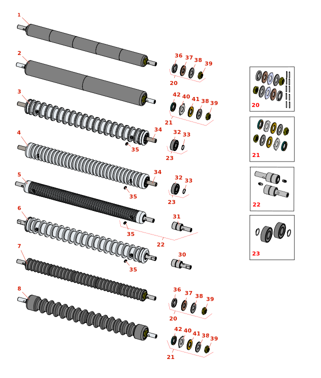 Toro Greensmaster 3100 Front Rollers