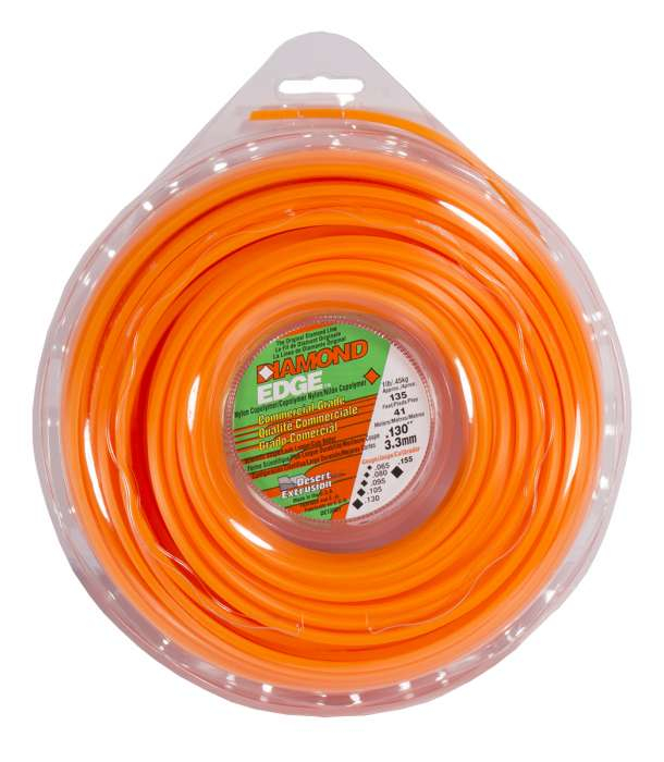 Trimmer line diamond edge™ shaped orange .130" / 3.3mm