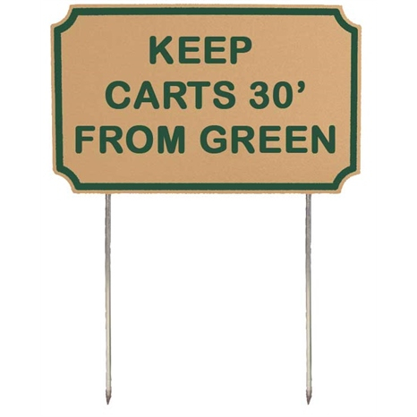 Sign - rect -keep carts 30ft-tg