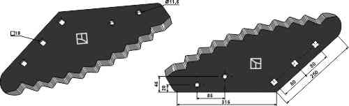 Food mixer knives fitting for Faresin 514007850