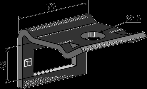 Clamp for  tine 40 x 12