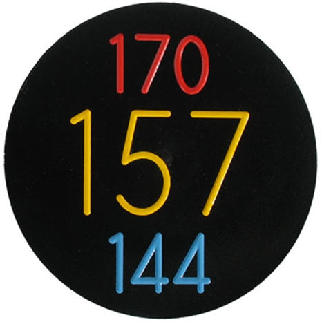 Sprinkler cap yardage marker - 3 numbers