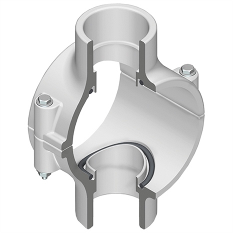 6x1/2 pvc clamp sddl d/o (soc) buna/s