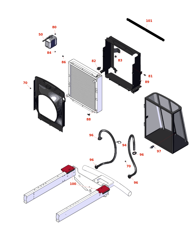 Toro Reelmaster 5510-G Radiator & Cooling System