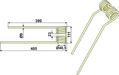 Federzinken - Ausführung rechts geeignet für PZ-Zweegers PZ 340