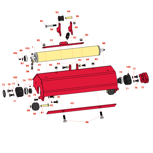 Toro Greensmaster 3000 Tri-Roller Unit - Model 04495