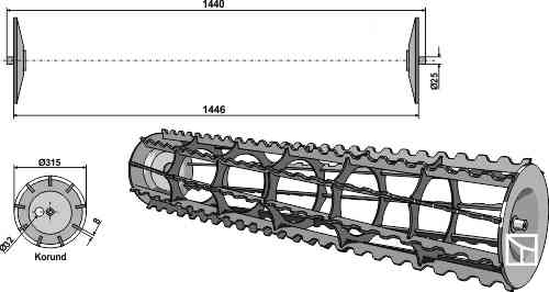 Kruimelrol - 1440 passend voor Lemken 4230840