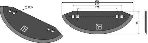 Food mixer knives fitting for Faresin 308416650