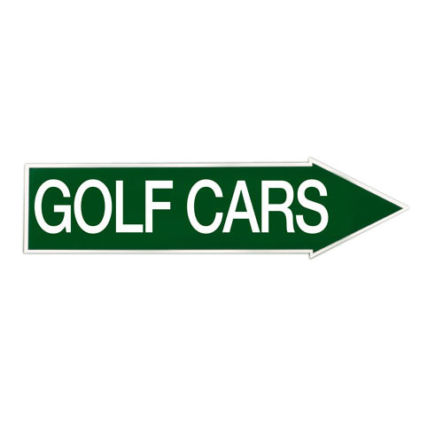 Decal - right golf cars green/white