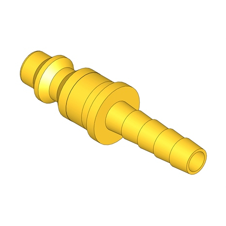 Plug - brass coupler 1/4 barb