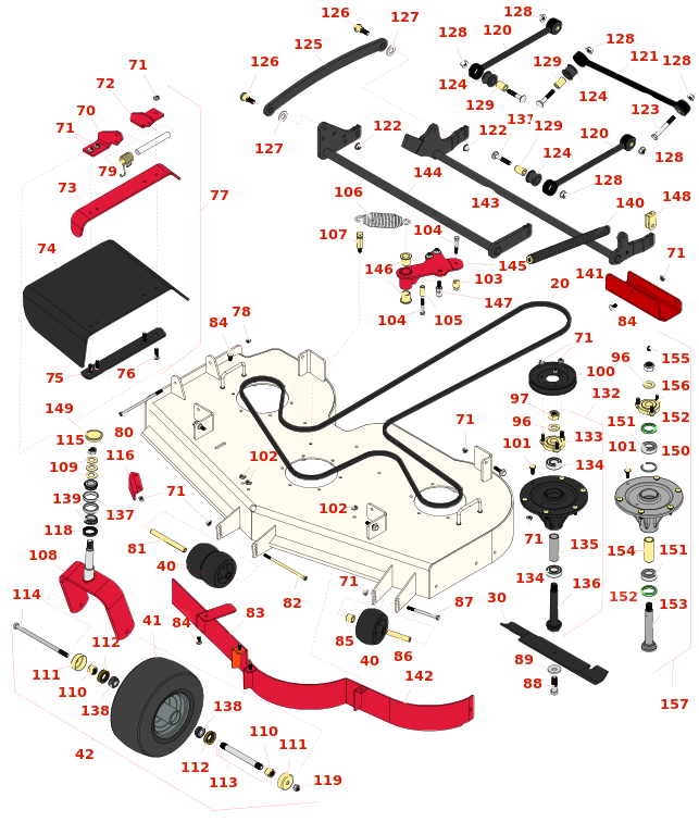 Toro Z Master Professional 5000 52in Deck Parts