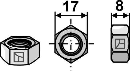 Mutter M10x1,5 verzinkt