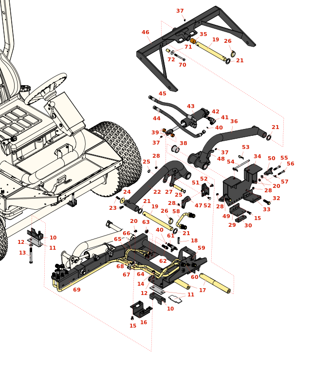 Toro Groundsmaster 3500-G Carrier Frame