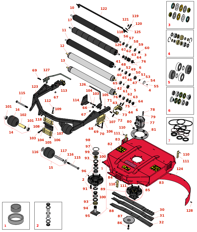 Toro Groundsmaster 3500-G 27in Rotary Unit - Model 30834