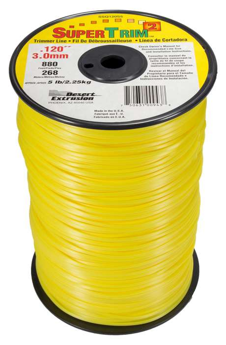 Trimmer line supertrim2™ shaped yellow .120" / 3.0mm