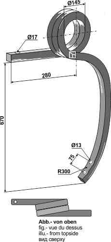 Double coil spring, left