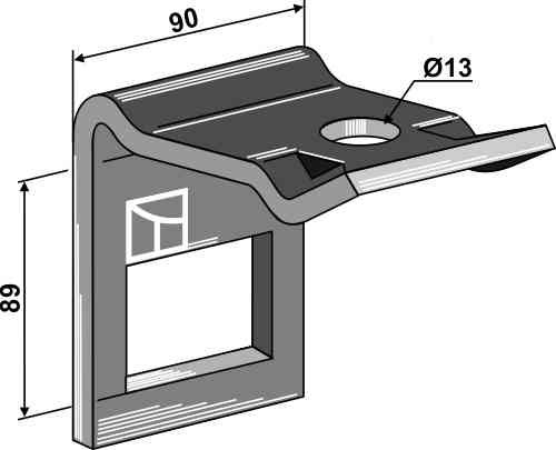 Clamp for tine 60 x 10