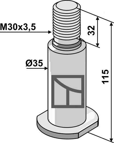 As met draad M30x3,5