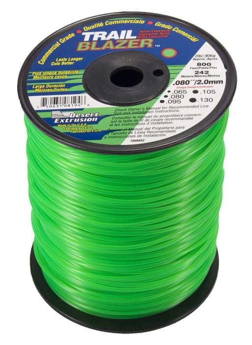 Trimmer line trailblazer™ round green spool .080" / 2.0mm