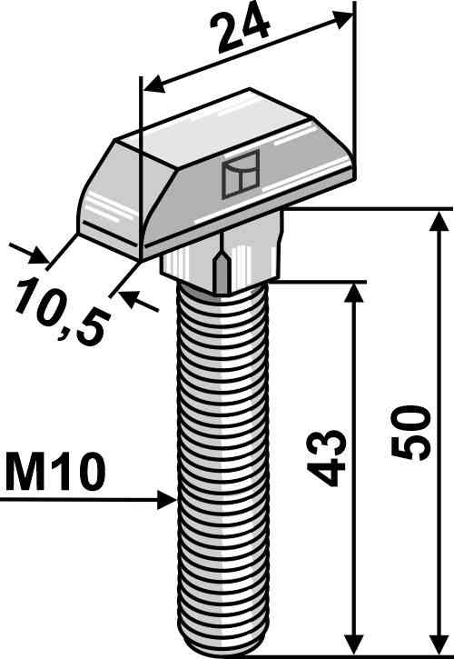 Chain-bolt fitting for Claas 964588.0