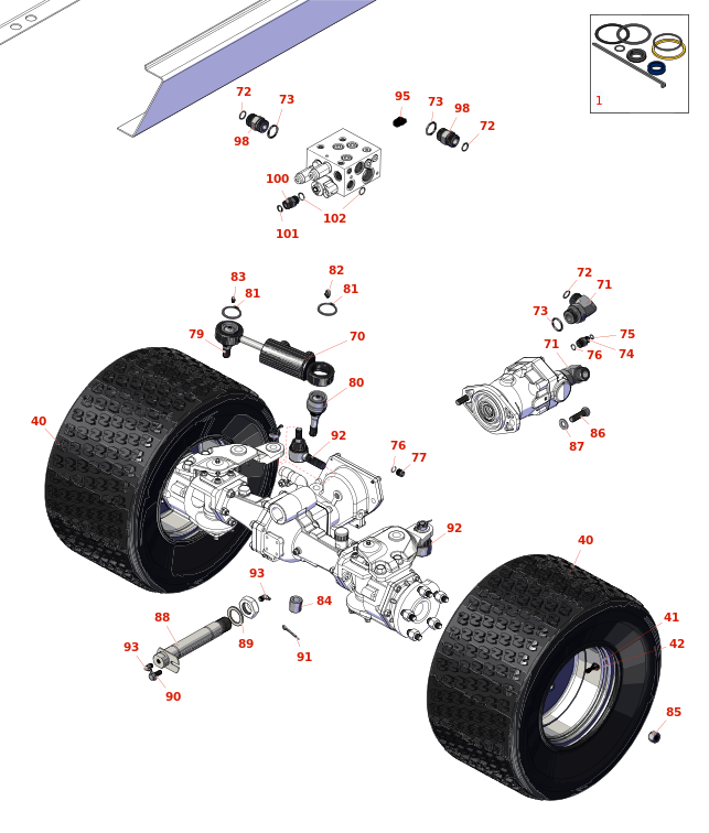 Toro Groundsmaster 4100-D Rear Wheels