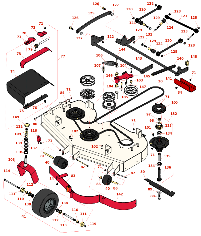 Toro Z Master Professional 5000 52in Side Discharge Deck