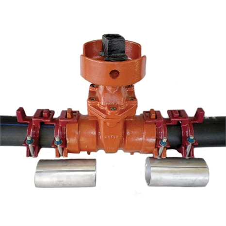 Leemco gate valve - 8 x 8 bell x bell hdpe