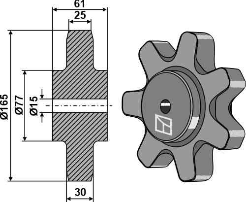 Chain sprocket Ø165