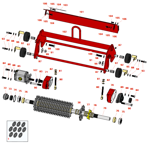 Toro Greensmaster 3000 Verti-Cut Unit - Model 04416