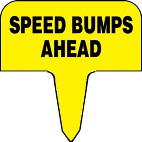 Sign - speed bumps ahead