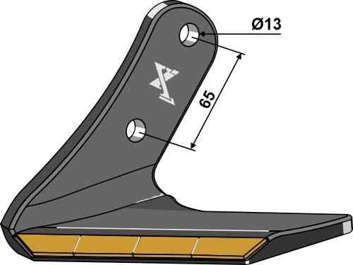 Ersatzflügel Hartmetall - links geeignet für Amazone / BBG 78708678 / 78708829