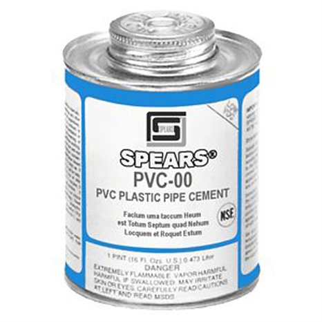 Cement - 1/2 pint pvc-00 reg body clear