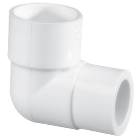 1 x 3/4 sch40 pvc reducing elbow 90 (soc)