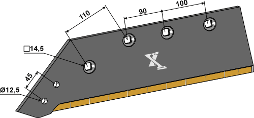 Reversible point share - 14“ - left