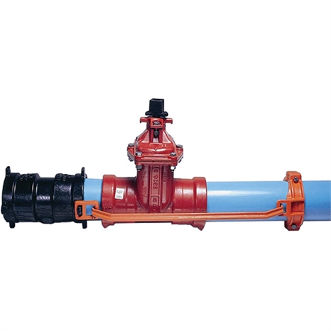 Leemco restraints - 4" pipe - fitting - gate valve jr