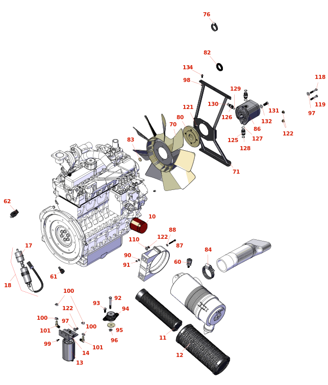 Toro Groundsmaster 4500-D Engine