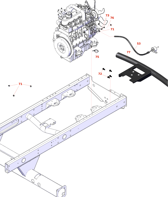 Toro Reelmaster 5410-D Fuel System, Battery & Bumper